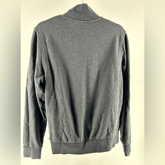 Lacoste Half Zip Lightweight Interlock Sweatshirt Dark Gray Cotton Mens M 4 - Picture 8 of 15
